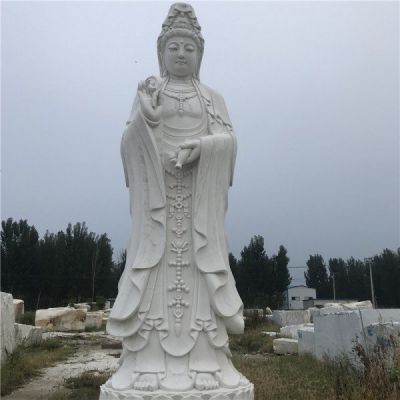 景区景点大型大理石石雕滴水观音