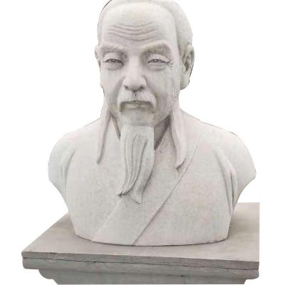 学院大理石著名教育家孔子肖像雕塑