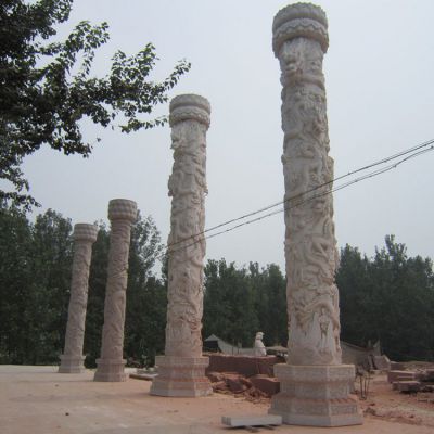 广场户外园林景观大理石浮雕文化柱雕塑