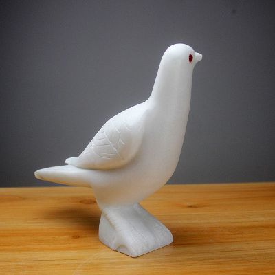 汉白玉创意个性鸽子雕塑