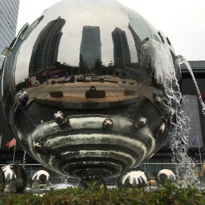 大型广场喷泉流水摆件圆球雕塑