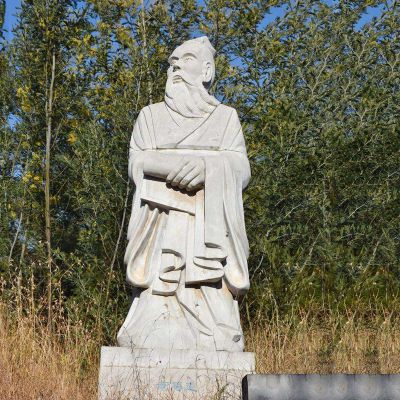 公园历史名人史学家司马迁石雕像
