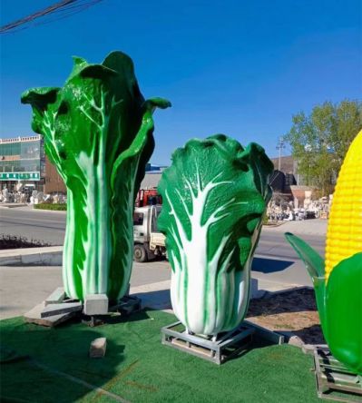 户外园林玻璃钢仿真蔬菜大型白菜雕塑
