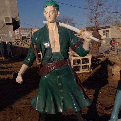 动漫人物玻璃钢雕塑 海贼王一套彩绘 海贼王游乐园雕塑