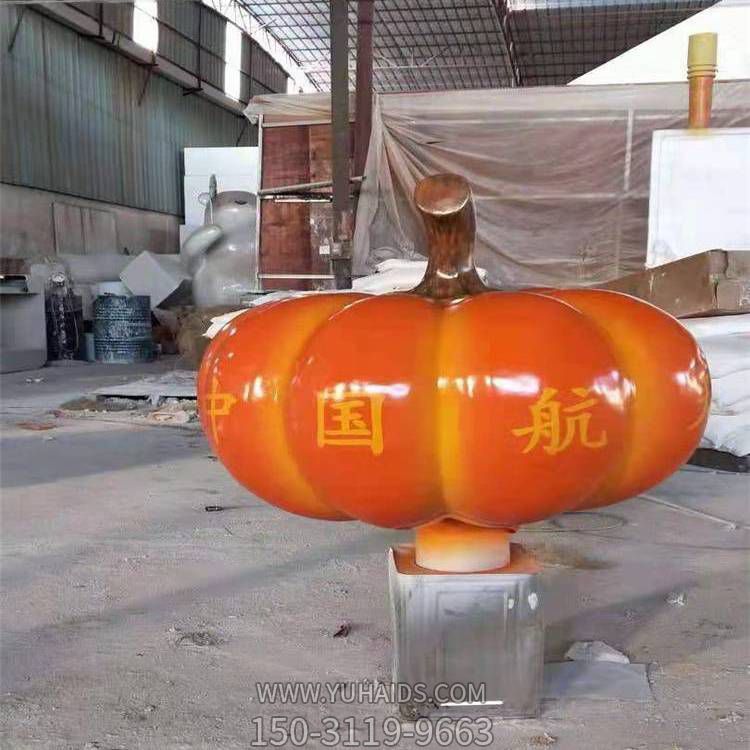 农场生态园林摆放玻璃钢仿真南瓜蔬菜景观雕塑
