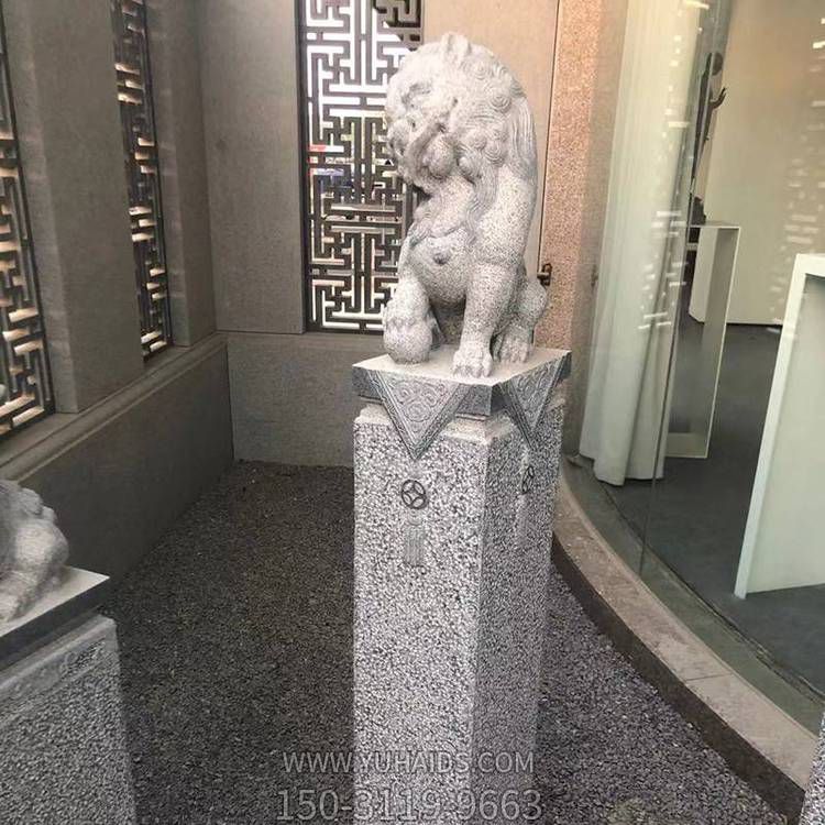 庭院门口镇宅大理石砂石是园林景观拴马桩雕塑
