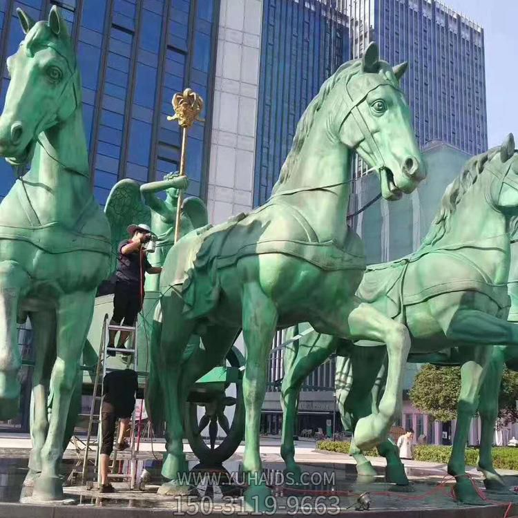 城市广场 摆放大型青铜铸造欧式阿修罗战车雕塑