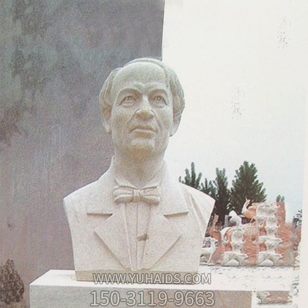 汉白玉美国著名发明家电学家学校校园名人爱迪生雕塑