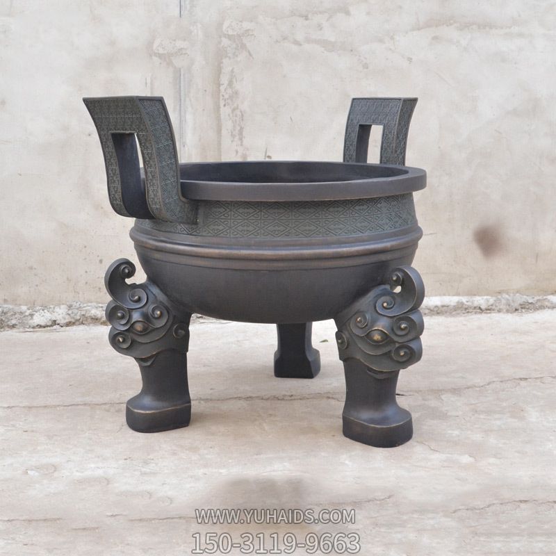不锈钢仿铜古代文物鼎雕塑