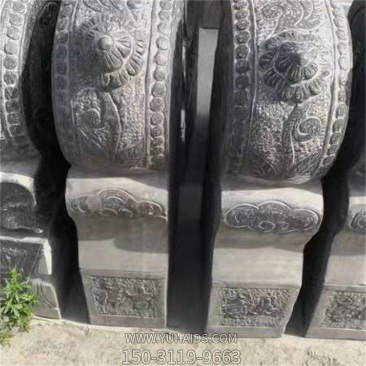 青石石雕仿古做旧庭院门口抱鼓石雕塑