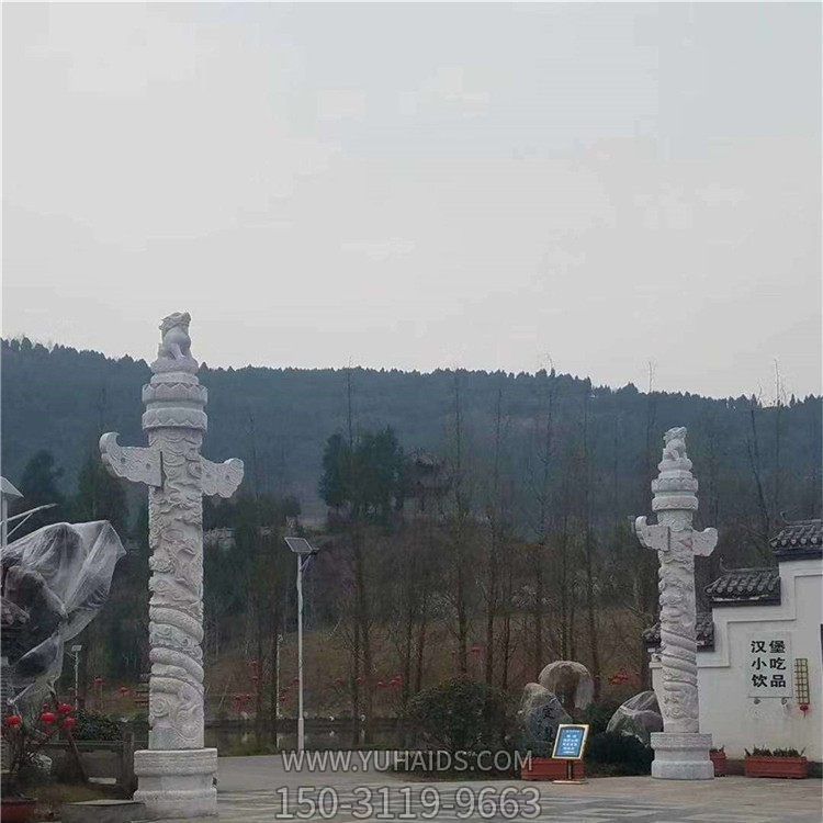 广场大理石石雕户外文化柱雕塑