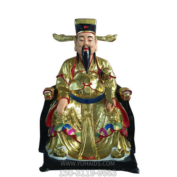 寺庙家用玻璃钢彩绘供奉神佛雕塑