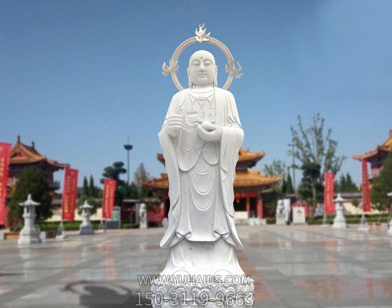 户外汉白玉石雕大型佛像地藏王雕塑
