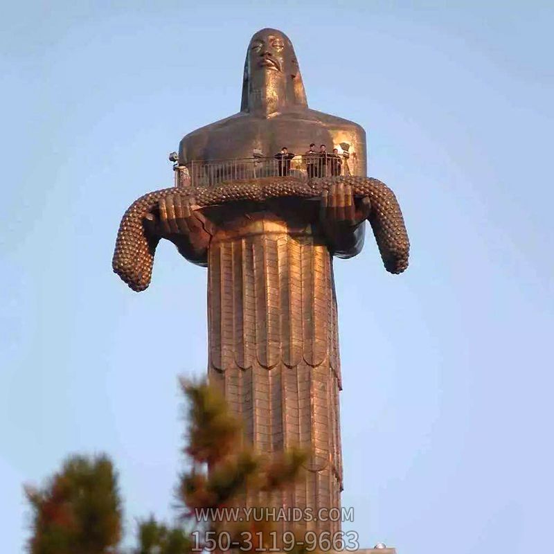 公园广场大型铸造五谷先帝神农红铜雕像雕塑
