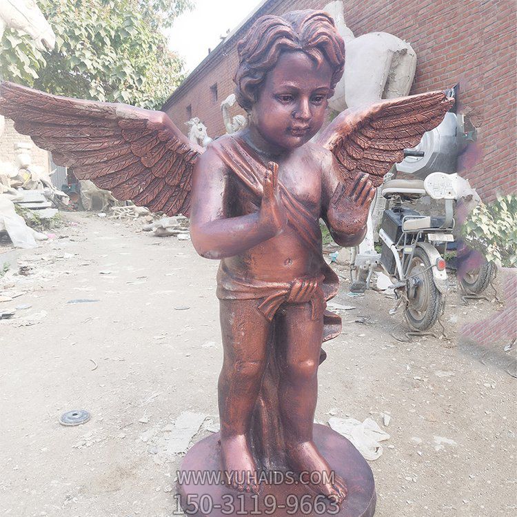 西方的小天使，铜雕人物雕塑