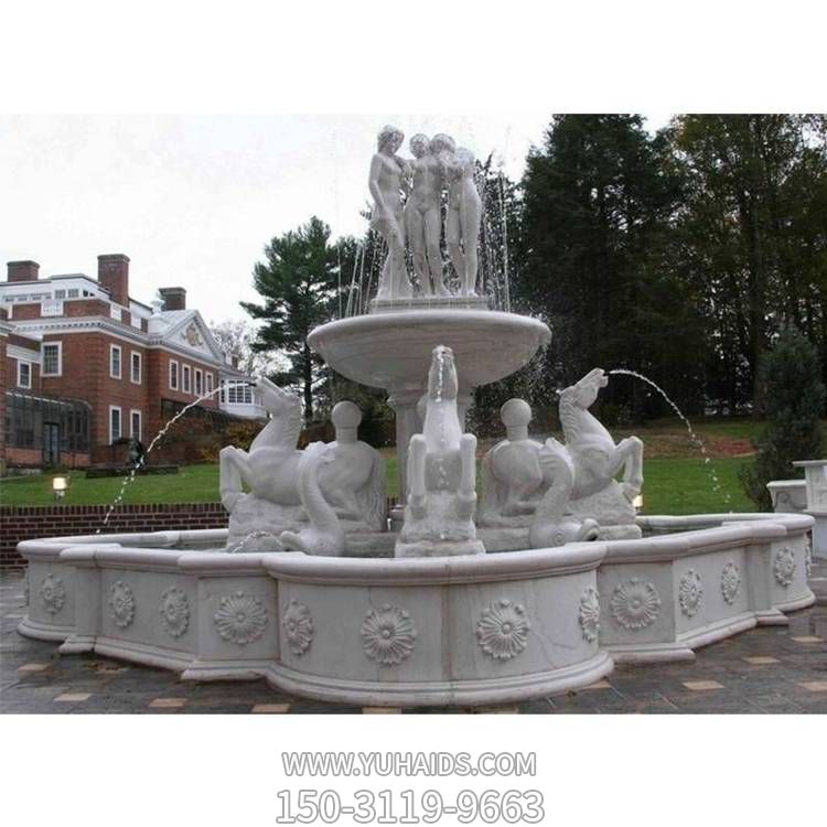 别墅广场大型大理石喷泉水景雕塑