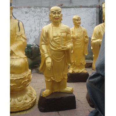 寺庙铜雕立式大型十八罗汉雕塑
