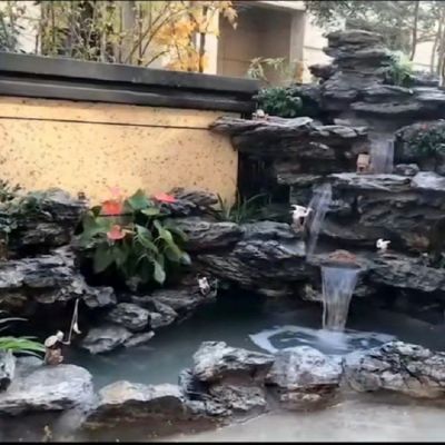 天然假山石庭院流水摆件 千层石景点雕塑