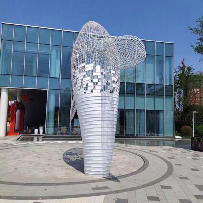 不锈钢镂空创意鲸鱼园林艺术景观雕塑