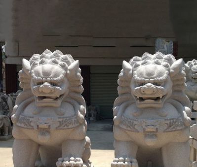 庭院寺庙创意狮子雕塑汉白玉石雕狮子雕塑