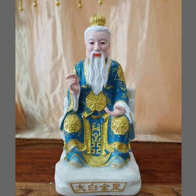 家居供奉玻璃钢太白金星雕塑