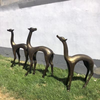 户外园林抽象动物景观鹿雕塑