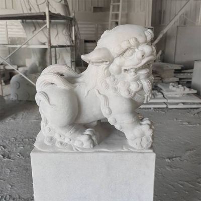 汉白玉石雕庭院工厂石狮子雕塑