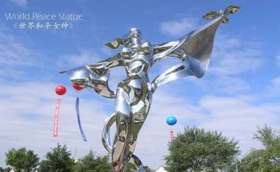 不锈钢世界和平女神广场雕塑