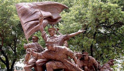 广场抗战人物景观铜雕抗战雕塑