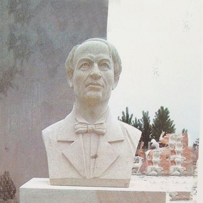 汉白玉美国著名发明家电学家学校校园名人爱迪生雕塑