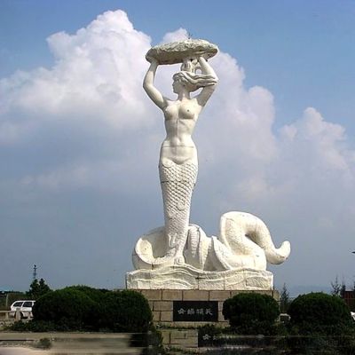 景区园林创世神女娲补天大理石雕雕塑