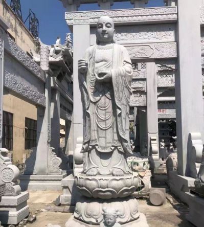 景区寺庙大型大理石石雕地藏王雕塑