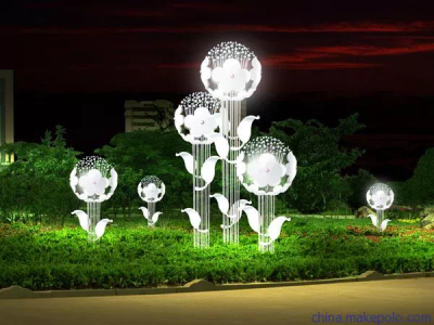 户外草坪创意灯球景观雕塑
