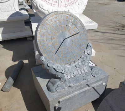 古代赤道计时器大理石石雕浮雕日晷雕塑