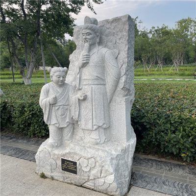 24孝故事人物之怀橘遗亲石雕