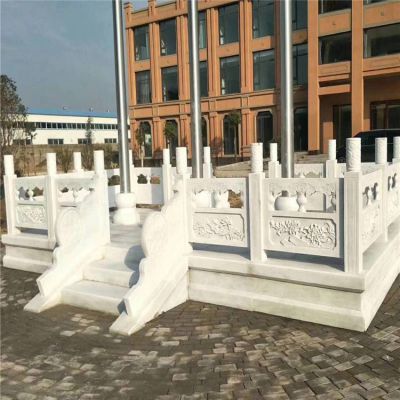 汉白玉旗台栏杆学校广场升旗台栏杆花岗岩石雕旗台护围栏板