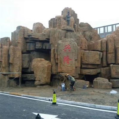 大型水泥塑石假山 旅游景点户外公园造景景观工程