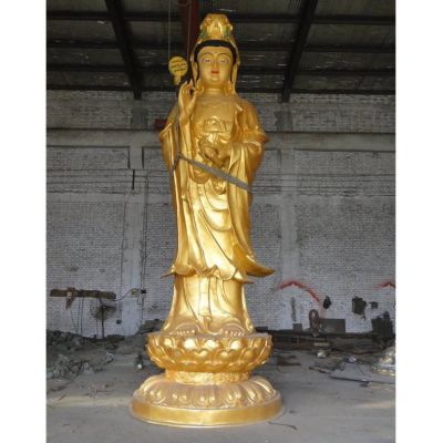 宗教寺庙大型纯铜观音菩萨雕塑