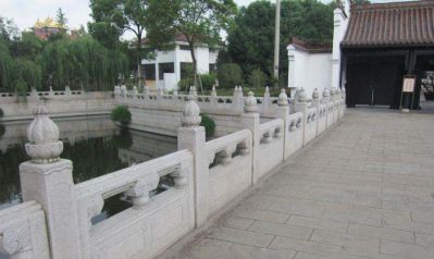 景点寺院池塘大理石防护栏杆雕塑