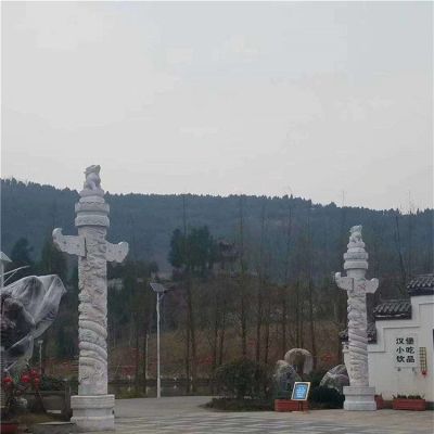 广场大理石石雕户外文化柱雕塑