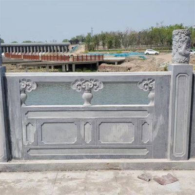 园林河道摆放天然青石防护栏杆