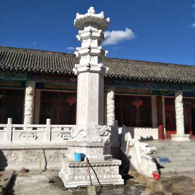 寺庙大型经幢雕塑