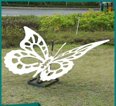 公园景区创意不锈钢剪影蝴蝶雕塑