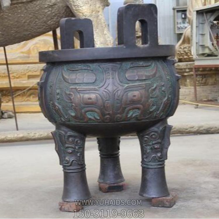 户外园林寺庙仿古青铜器香炉雕塑