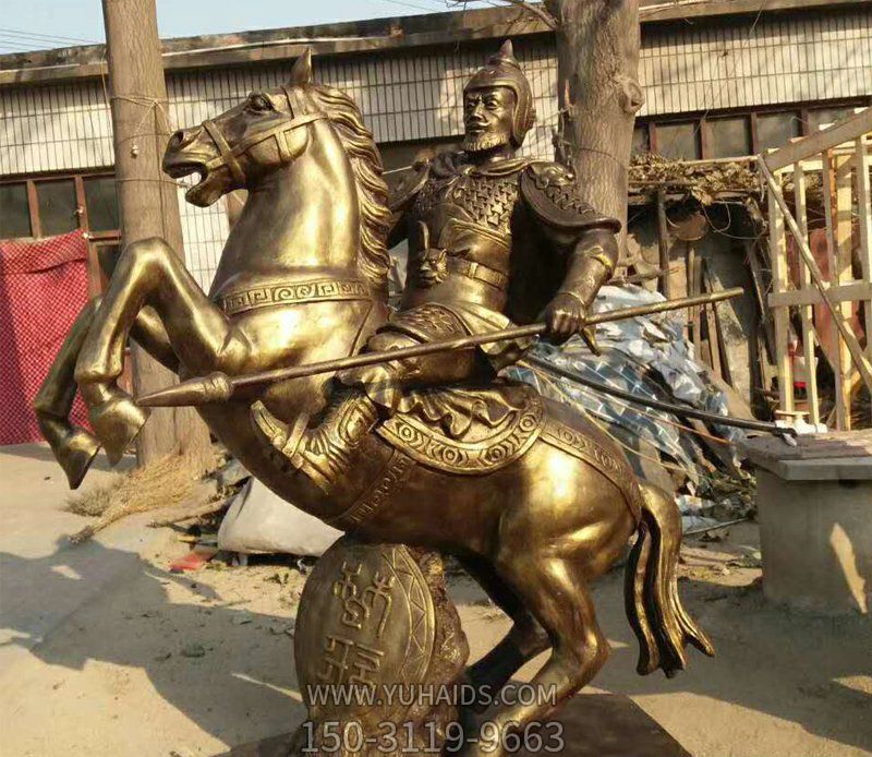 公园铜雕景观将军骑马雕塑