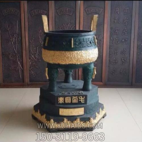 铜雕户外景观祈福三足鼎立雕塑