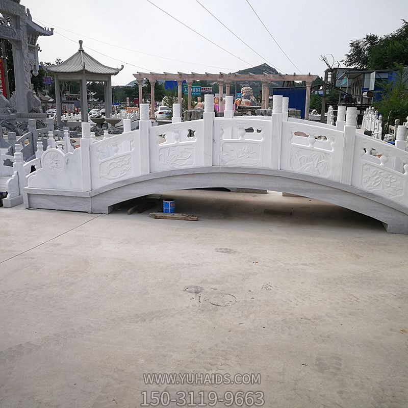 公园汉白玉石雕桥装饰景观雕塑