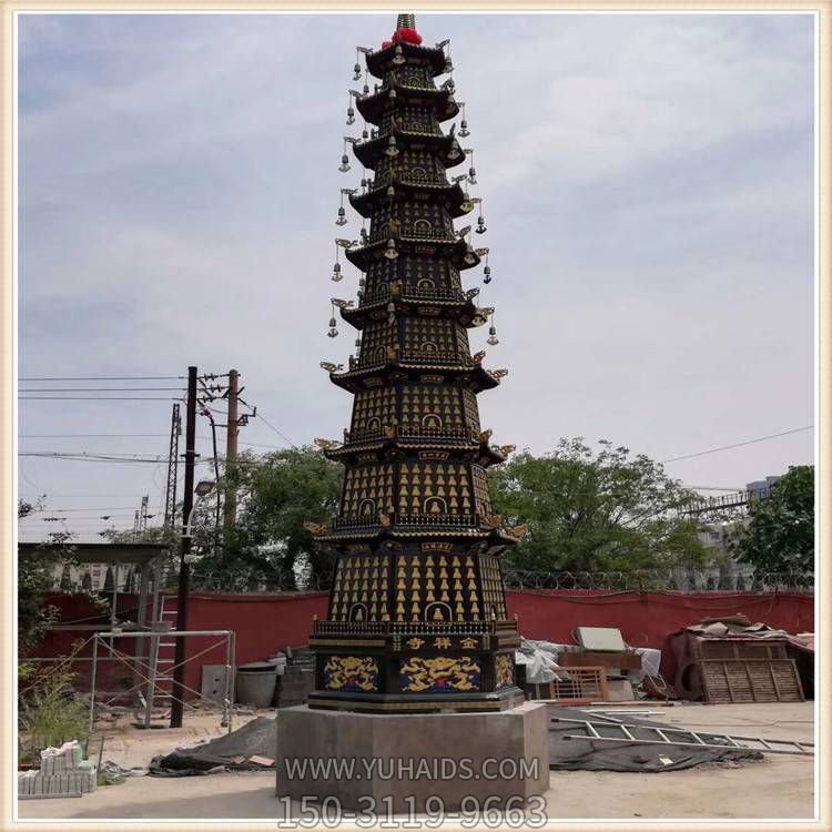 铜雕寺庙大型佛塔雕塑