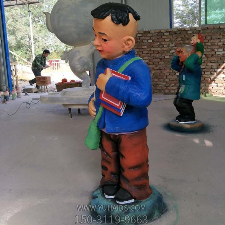幼儿园游乐场创意玻璃钢卡通儿童雕塑