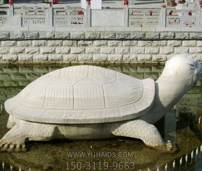 池塘大理石大型仿真乌龟雕塑